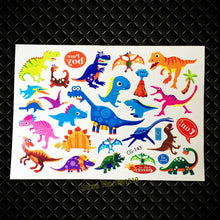 Load image into Gallery viewer, Jurassic Dinosaurs Tattoo Stickers Waterproof Water Transfer Tattoo Fake Flash Tattoo Kids Body Arm Cartoon Tatoo Children