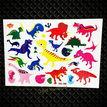 Load image into Gallery viewer, Jurassic Dinosaurs Tattoo Stickers Waterproof Water Transfer Tattoo Fake Flash Tattoo Kids Body Arm Cartoon Tatoo Children