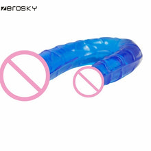Load image into Gallery viewer, Zerosky Realistic Jelly Dildo Double Dong Sex Toys for Woman Silicone Penis Stimulation Dildos Male Rubber G Spot Massager