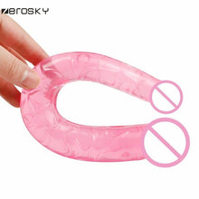Load image into Gallery viewer, Zerosky Realistic Jelly Dildo Double Dong Sex Toys for Woman Silicone Penis Stimulation Dildos Male Rubber G Spot Massager